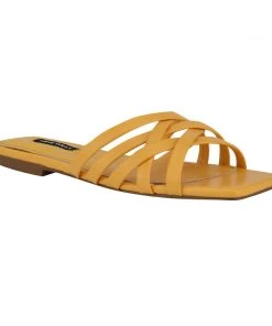 Nine West Halen Flat Slide Sandals Color Pop 8 Nine West Halen Flat Slide Sandals Color Pop