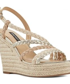 Nine West Weave Got You Halsee Espadrille Wedge Sandals