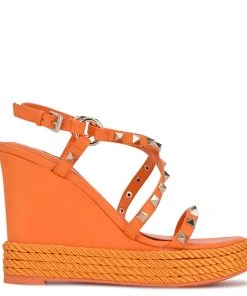 Nine West Harte Studded Espadrille Wedge Sandals
