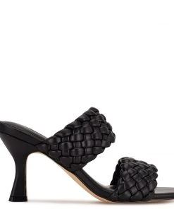 Nine West Hasnot Heeled Slide Sandals Weave Got You