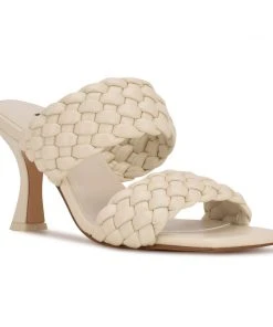Nine West Hasnot Heeled Slide Sandals Weave Got You