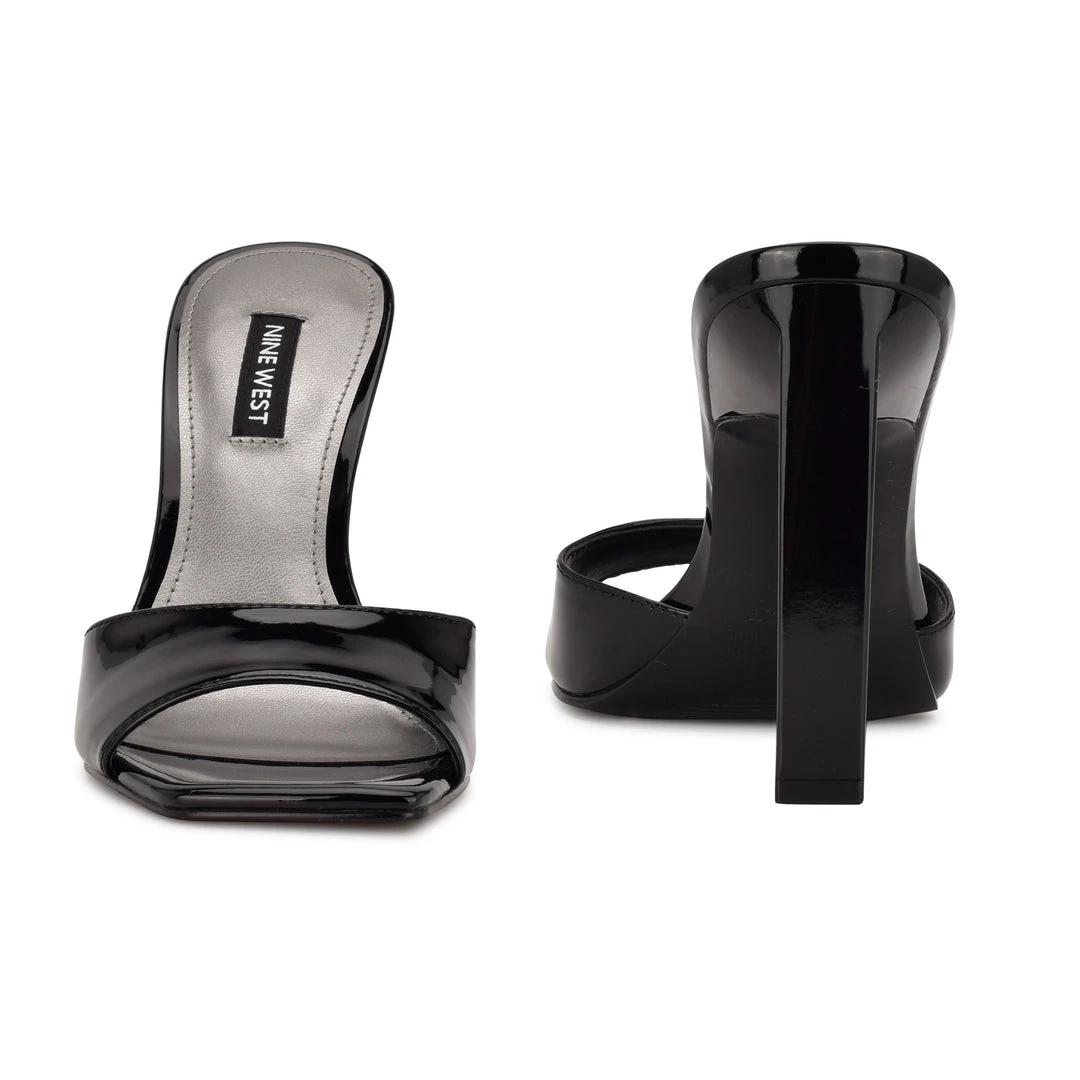 Nine West Heel Appeal Haveit Heeled Slide Sandals 6 Nine West Heel Appeal Haveit Heeled Slide Sandals