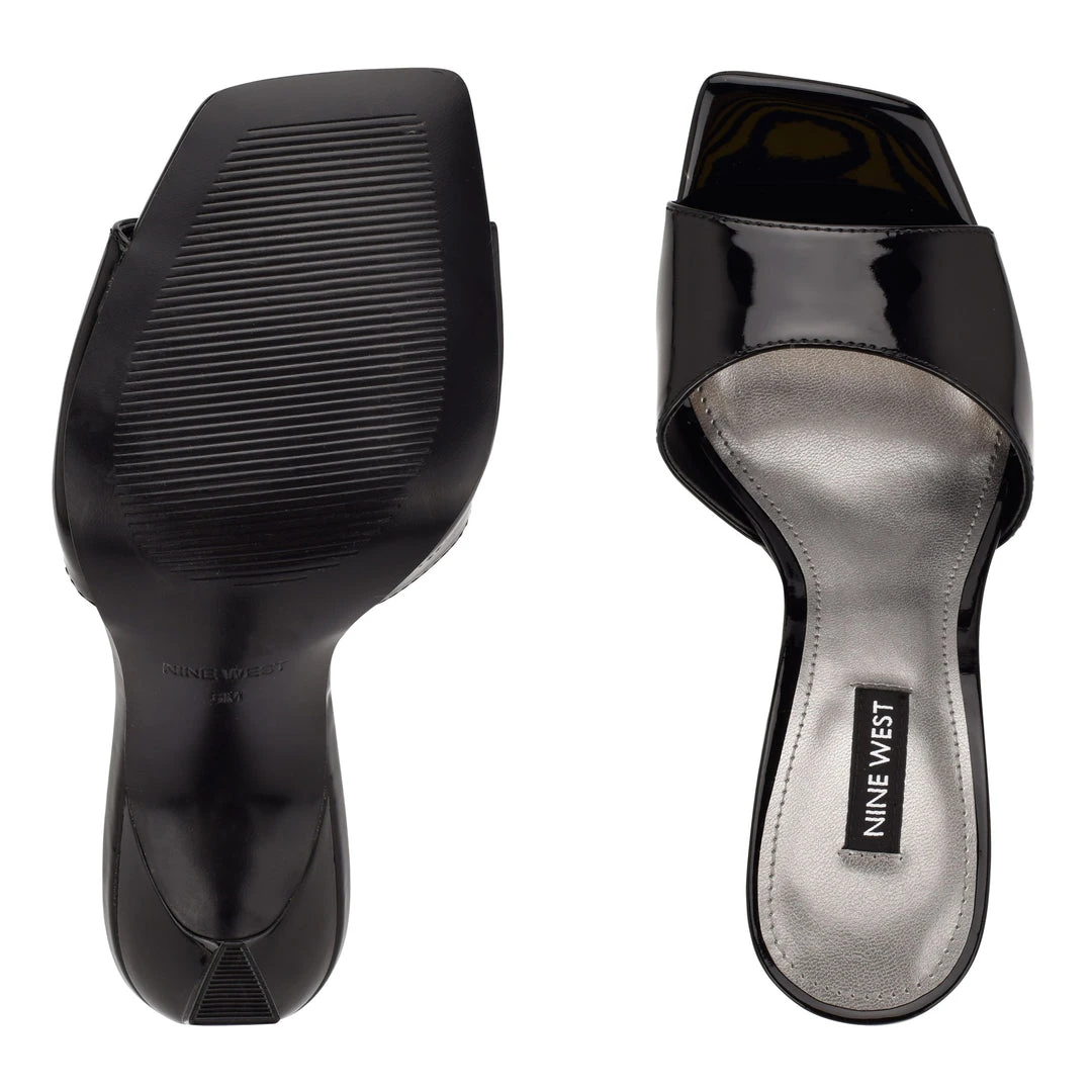Nine West Heel Appeal Haveit Heeled Slide Sandals 7 Nine West Heel Appeal Haveit Heeled Slide Sandals