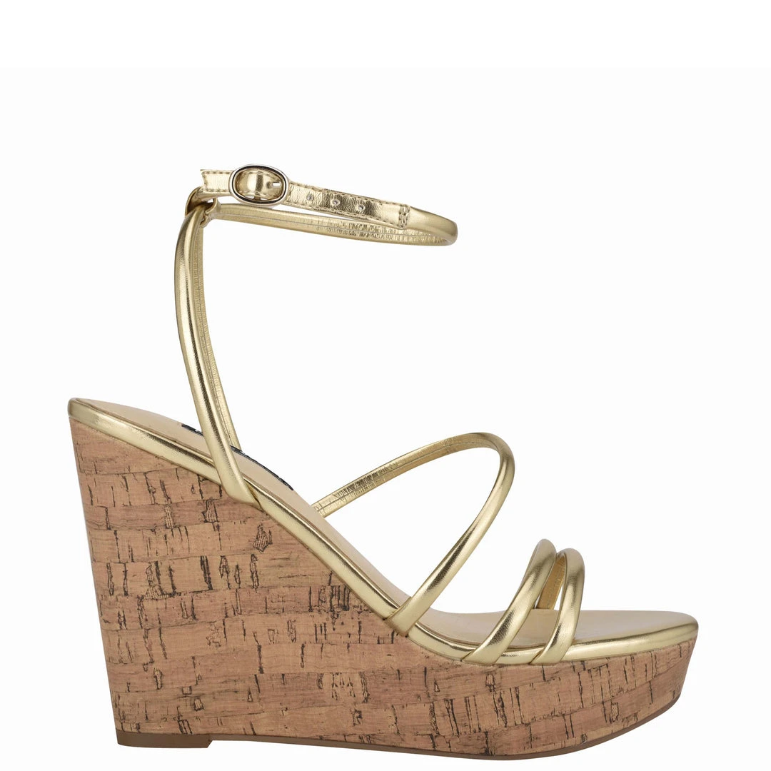 Nine West Havi Ankle Wrap Cork Wedge Sandals 3 Nine West Havi Ankle Wrap Cork Wedge Sandals