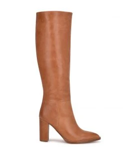 Nine West Hiya Wide Calf Heeled Boots Shoes