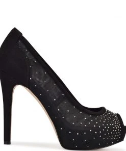 Nine West High Impact Platforms Hizzie Peep Toe Platform Pumps