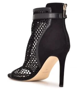 Nine West Ididit Mesh Peep Toe Booties 9 Nine West Ididit Mesh Peep Toe Booties