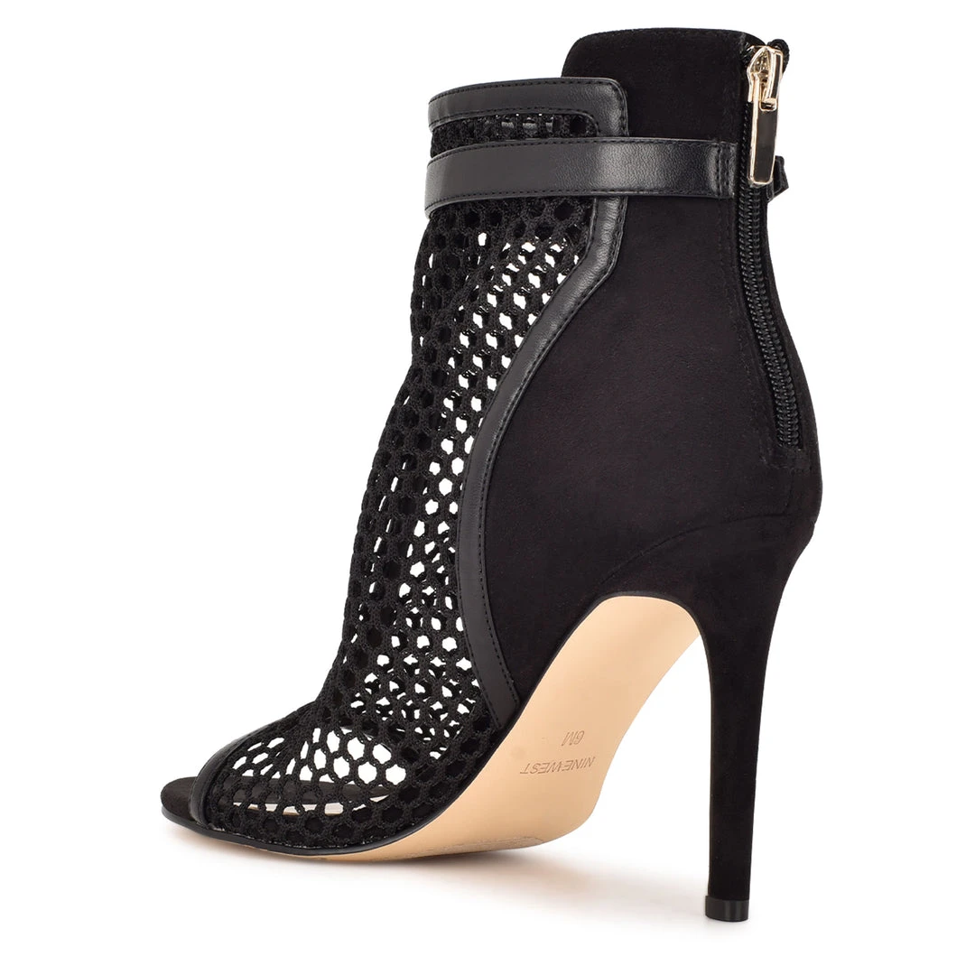 Nine West Ididit Mesh Peep Toe Booties 5 Nine West Ididit Mesh Peep Toe Booties