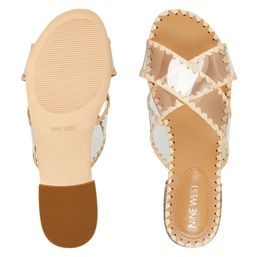 Nine West Mules & Slides Ieni Flat Slide Sandals 8 Nine West Mules & Slides Ieni Flat Slide Sandals
