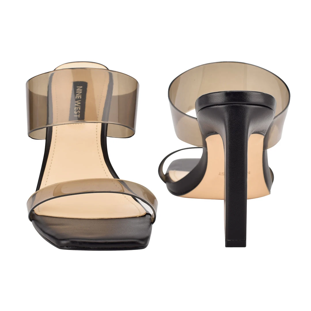 Nine West Heel Appeal Instaa Heeled Slide Sandals 6 Nine West Heel Appeal Instaa Heeled Slide Sandals