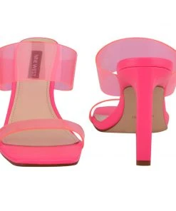 Nine West Color Pop Instaa Heeled Slide Sandals 10 Nine West Color Pop Instaa Heeled Slide Sandals