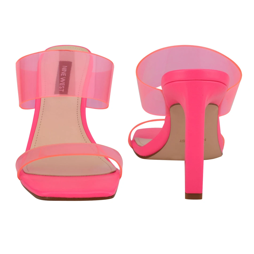 Nine West Color Pop Instaa Heeled Slide Sandals 6 Nine West Color Pop Instaa Heeled Slide Sandals