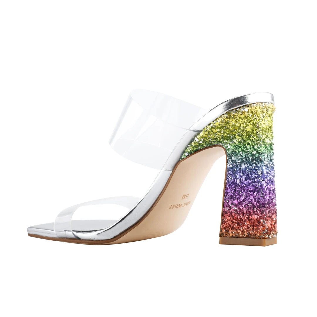 Nine West Color Pop Instaa Heeled Slide Sandals 5 Nine West Color Pop Instaa Heeled Slide Sandals