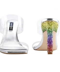 Nine West Color Pop Instaa Heeled Slide Sandals 10 Nine West Color Pop Instaa Heeled Slide Sandals