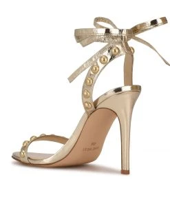 Nine West Lace It Up Istelle Heeled Sandals 9 Nine West Lace It Up Istelle Heeled Sandals