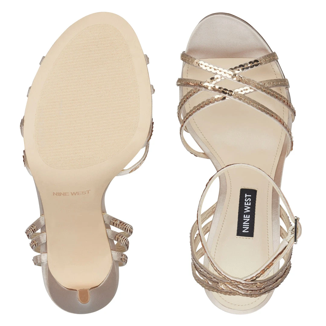 Nine West Heels Ivonne Ankle Strap Sandals 8 Nine West Heels Ivonne Ankle Strap Sandals