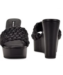 Nine West Kat Platform Slide Sandals Weave Got You