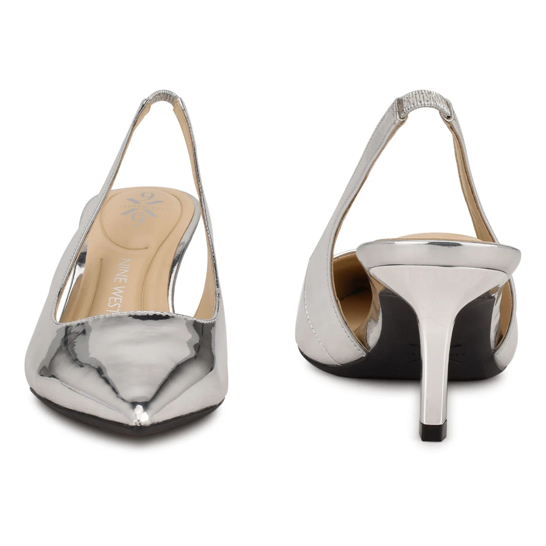 Nine West Kately 9x9 Slingback Pumps Metallic Mindset 6 Nine West Kately 9x9 Slingback Pumps Metallic Mindset