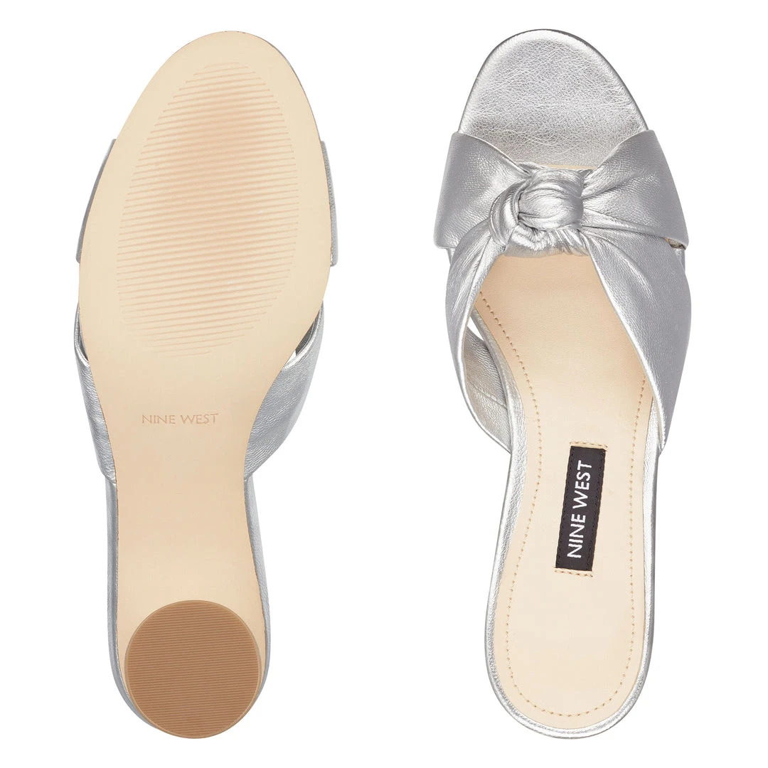 Nine West Metallic Mindset Kayla Slide Sandals 8 Nine West Metallic Mindset Kayla Slide Sandals