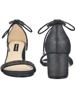 Nine West Metallic Mindset Keiko Ankle Tie Dress Sandals