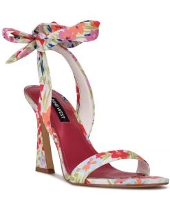 Nine West Kelsie Ankle Wrap Heeled Sandals Lace It Up