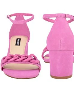 Nine West Kimba Ankle Strap Block Heel Sandals Color Pop 10 Nine West Kimba Ankle Strap Block Heel Sandals Color Pop