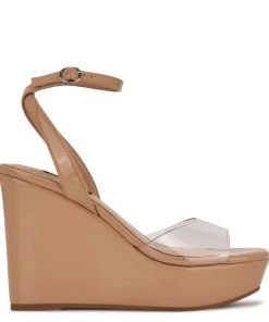 Nine West Weave Got You Klear Platform Ankle Strap Sandals