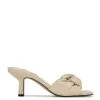 Nine West Knot Heeled Slide Sandals Weave Got You