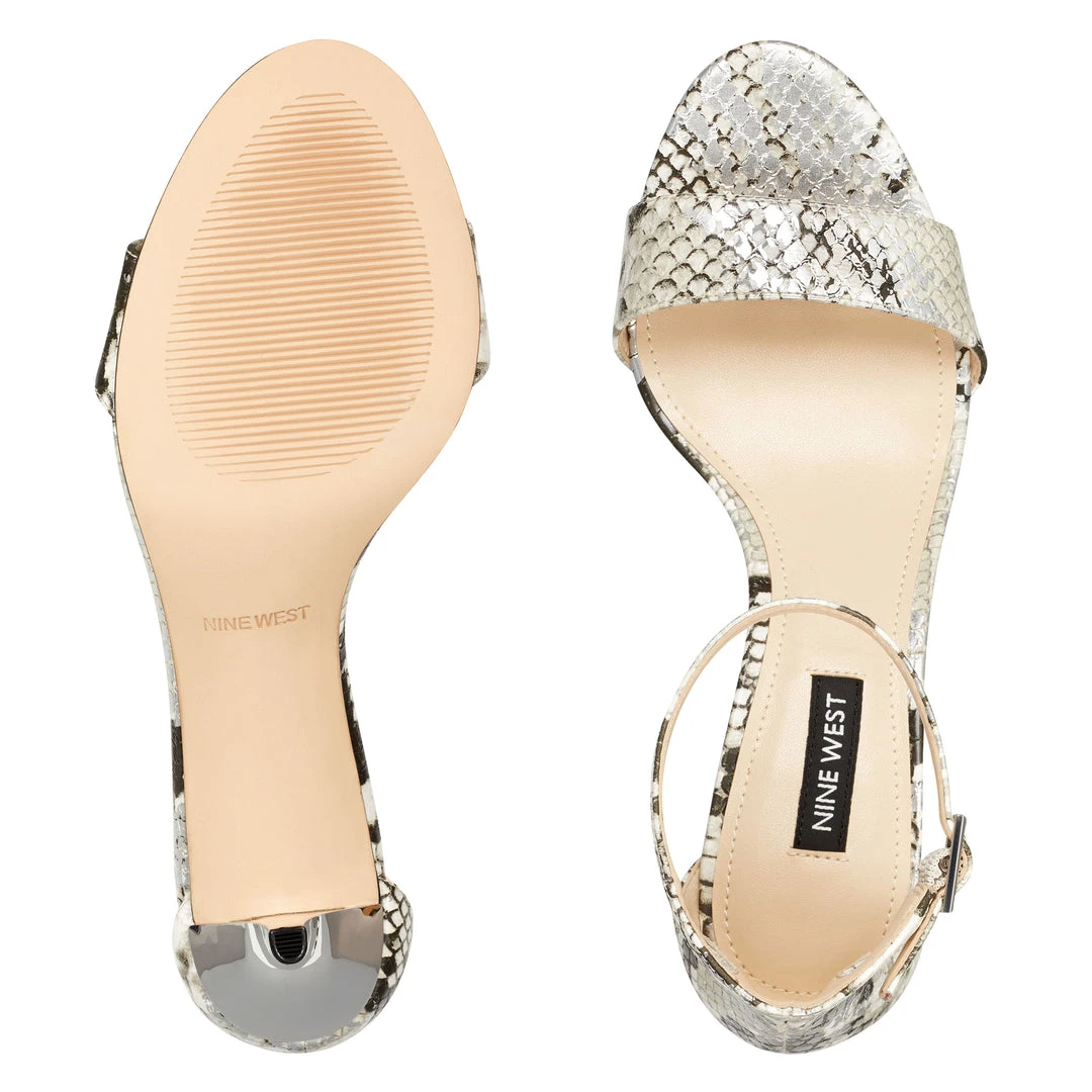 Nine West Leisa Ankle Strap Sandals Metallic Mindset 8 Nine West Leisa Ankle Strap Sandals Metallic Mindset