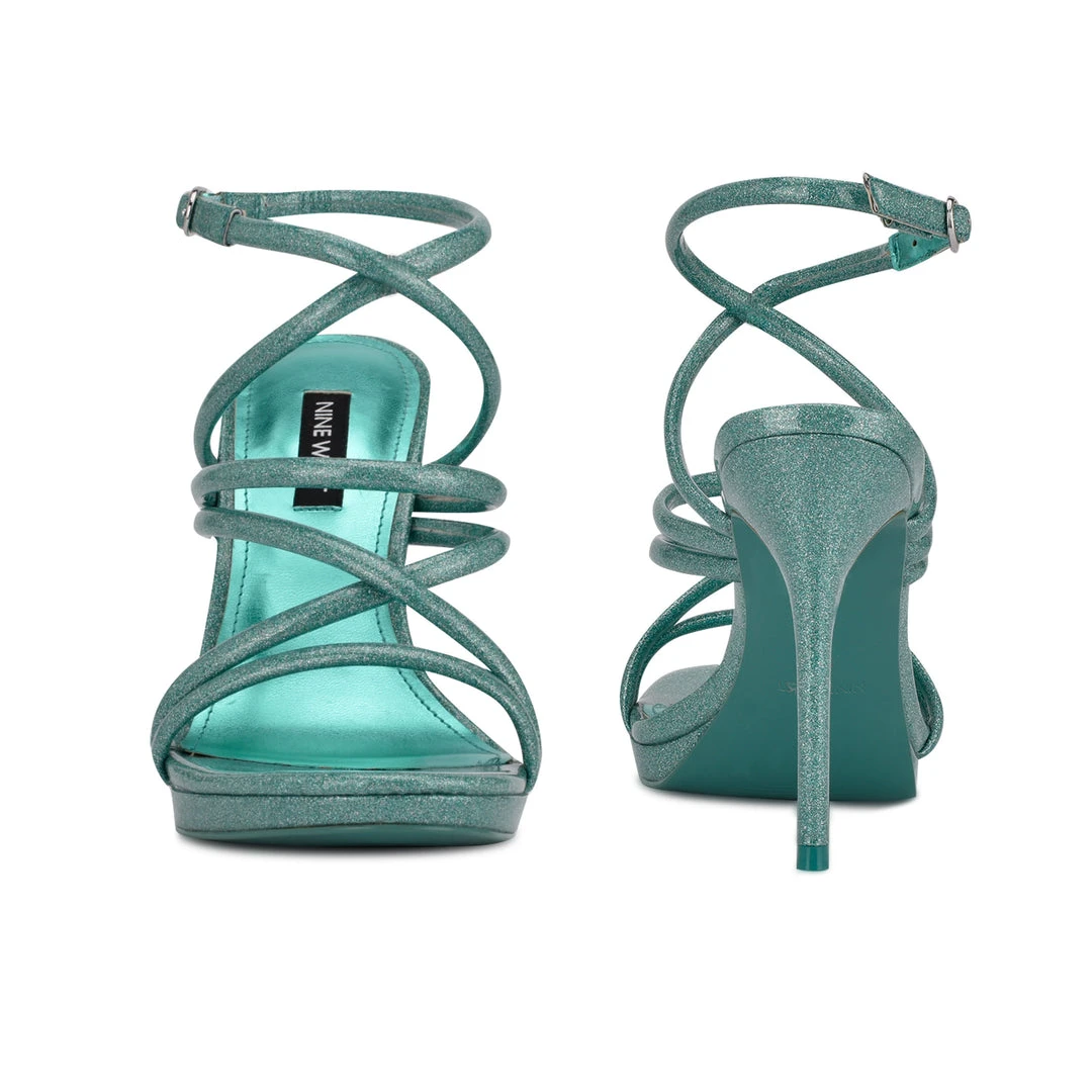 Nine West Lexy Ankle Strap Heeled Sandals Y2K Revival 6 Nine West Lexy Ankle Strap Heeled Sandals Y2K Revival