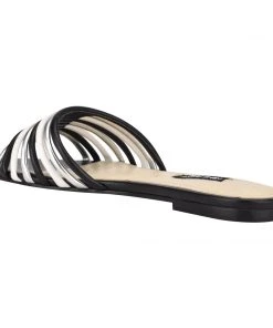 Nine West Links Flat Slide Sandals Metallic Mindset 9 Nine West Links Flat Slide Sandals Metallic Mindset