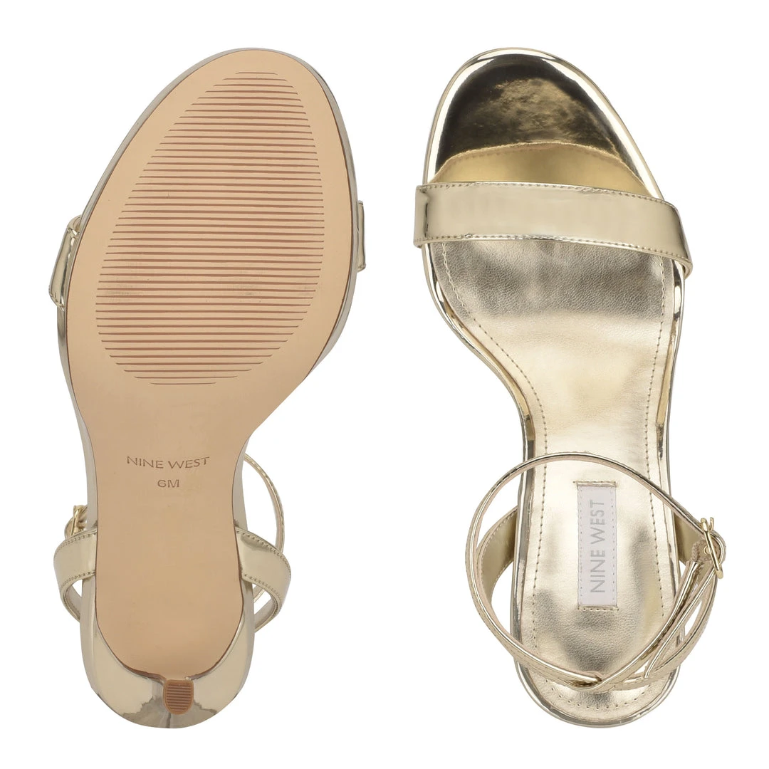 Nine West Loola Ankle Strap Sandals Metallic Mindset 7 Nine West Loola Ankle Strap Sandals Metallic Mindset