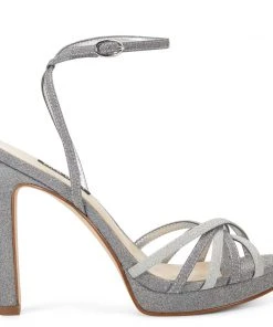 Nine West Lorelle Strappy Dress Sandals Metallic Mindset