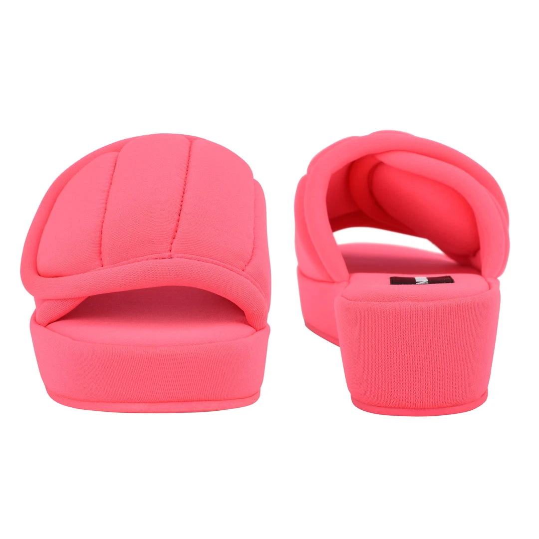 Nine West High Impact Platforms Lounge Platform Slide Sandals 6 Nine West High Impact Platforms Lounge Platform Slide Sandals