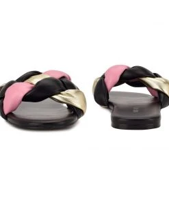 Nine West Weave Got You Lula Flat Slide Sandals 10 Nine West Weave Got You Lula Flat Slide Sandals