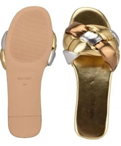 Nine West Lula Flat Slide Sandals Weave Got You 11 Nine West Lula Flat Slide Sandals Weave Got You