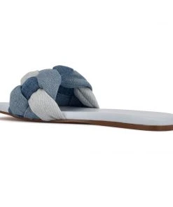 Nine West Lula Flat Slide Sandals Weave Got You 9 Nine West Lula Flat Slide Sandals Weave Got You