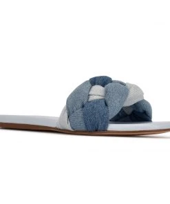 Nine West Lula Flat Slide Sandals Weave Got You 8 Nine West Lula Flat Slide Sandals Weave Got You