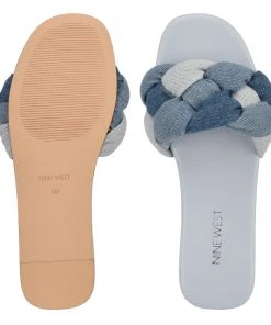 Nine West Lula Flat Slide Sandals Weave Got You 11 Nine West Lula Flat Slide Sandals Weave Got You