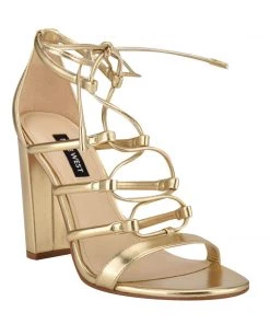 Nine West Maeko Heeled Strappy Sandals 8 Nine West Maeko Heeled Strappy Sandals