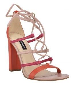 Nine West Maeko Heeled Strappy Sandals 8 Nine West Maeko Heeled Strappy Sandals