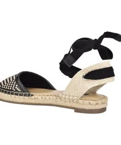 Nine West Lace It Up Mage Flat Ankle Wrap Espadrille Sandal