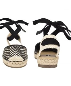 Nine West Lace It Up Mage Flat Ankle Wrap Espadrille Sandal