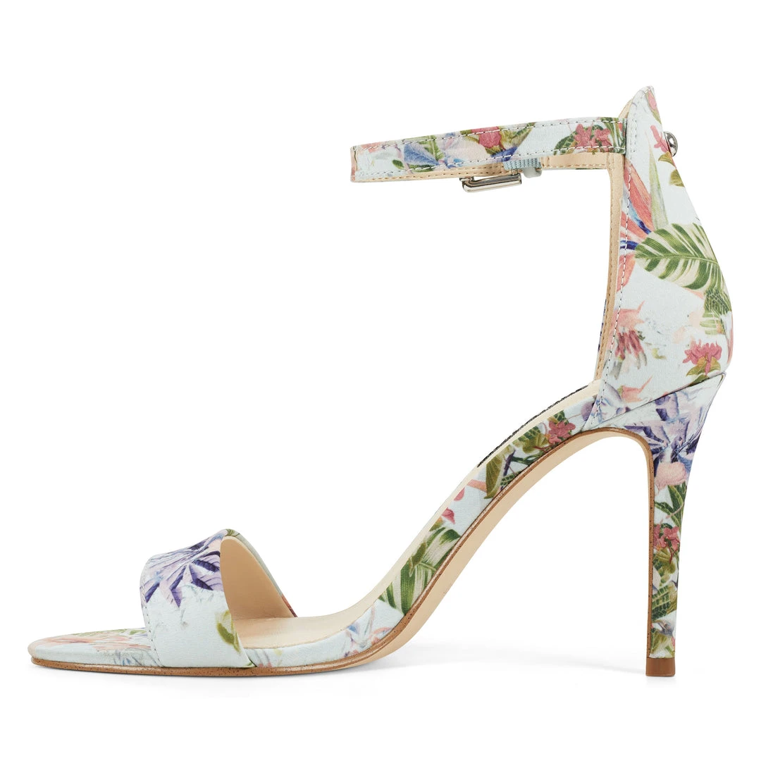 Nine West Heels Mana Ankle Strap Sandals 6 Nine West Heels Mana Ankle Strap Sandals