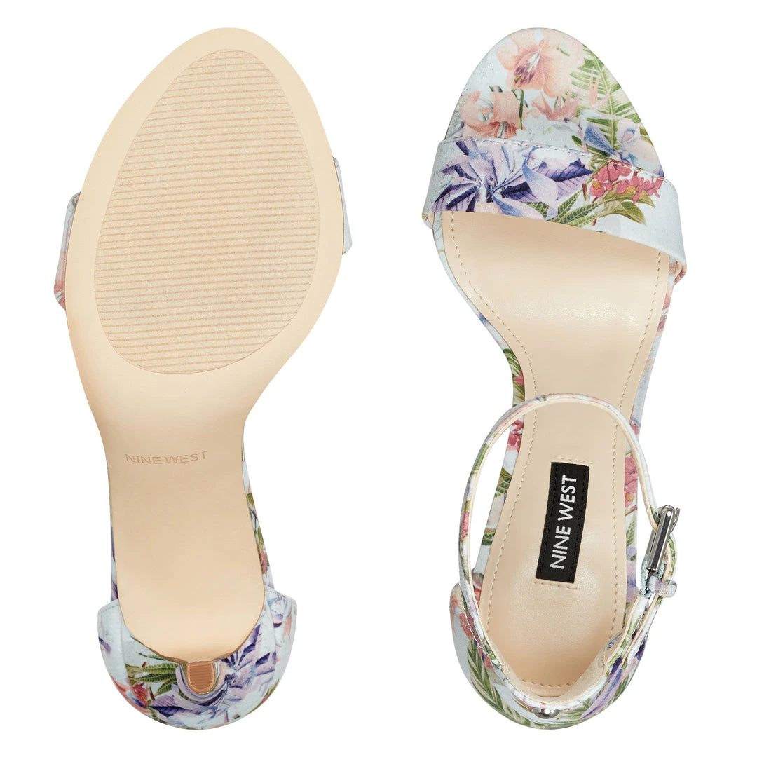 Nine West Heels Mana Ankle Strap Sandals 8 Nine West Heels Mana Ankle Strap Sandals