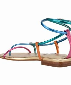 Nine West Mandie Strappy Flat Sandals 9 Nine West Mandie Strappy Flat Sandals