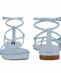 Nine West Mandie Strappy Flat Sandals Lace It Up