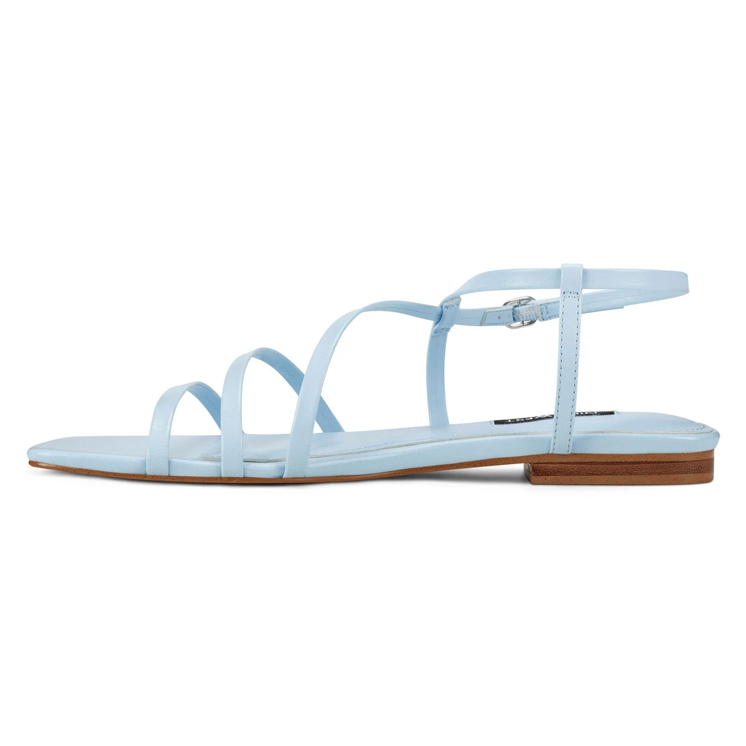 Nine West Mani Strappy Flat Sandals Flats 6 Nine West Mani Strappy Flat Sandals Flats