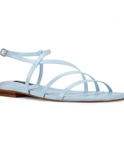 Nine West Mani Strappy Flat Sandals Flats 9 Nine West Mani Strappy Flat Sandals Flats
