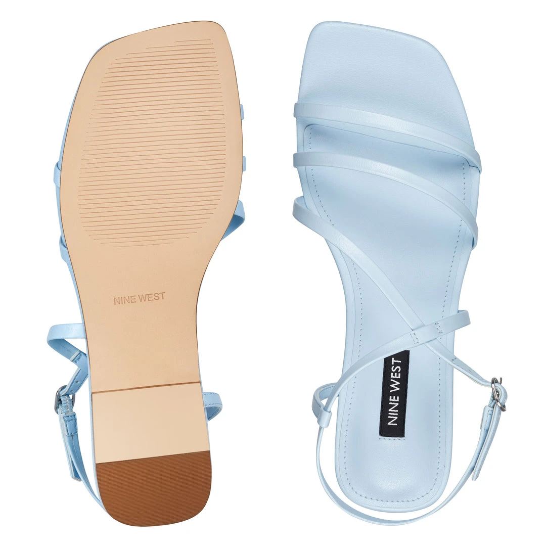 Nine West Mani Strappy Flat Sandals Flats 8 Nine West Mani Strappy Flat Sandals Flats